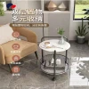 A creative and portable coffee table with a light luxury home trolley, a modern living room sofa side table, a small bedside table and a storage rack Application Scenario